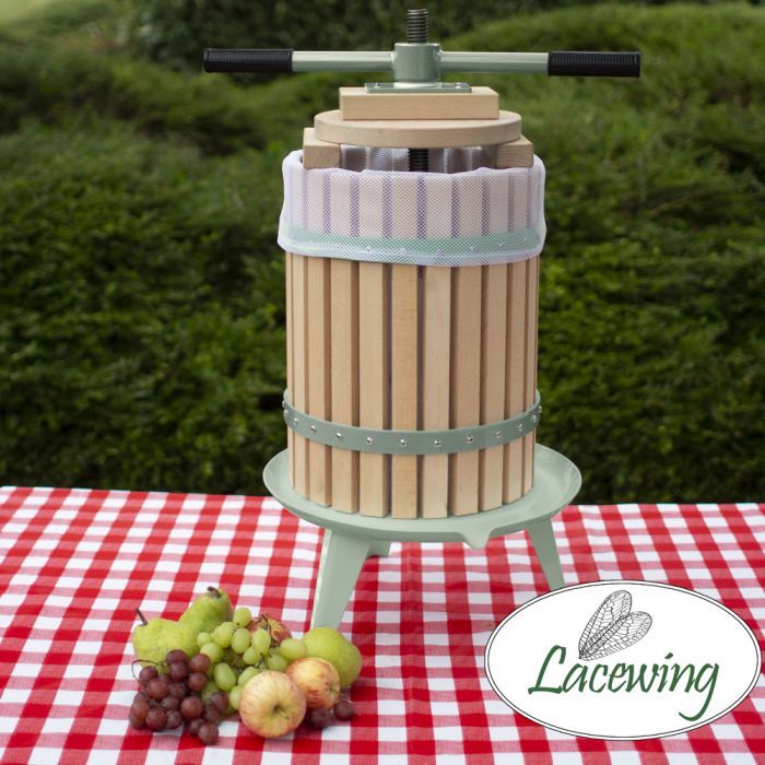 Easy Press™ Appel / Fruit / Sap / Cider Pers van Lacewing™ met Dubbele Handgreep - 18 Liter, 3 Jaar Garantie